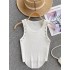 Sweet and Cool Spicy Girl Style New Top Women's Design Feeling Hollow Sleeveless Versatile Knitted Tank Top Women's Short Bottom Trendy