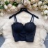 European and American style new top, women's heavy industry pleated three-dimensional cup shaped camisole vest, women's fashionable inner wear, and trendy outer bra trend