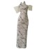 Yi Ge Li La 2024 Early Spring New Product Short sleeved Waist Slimming Improvement Qipao Style Long Dress 68411