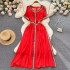 New exquisite retro style embroidered dress