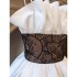 New Spring/Summer White Strap Wrapped Chest Dress with Little Princess Elegance, Unusual Dress, Banquet, Fluffy Dress 68399