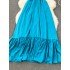 Vacation dressing with camisole dress, women's mind machine hollowed out backless sexy strapless long satin dress, ruffled edge skirt