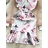 New Chinese Qipao New 2024 New Design Feeling Mesh Bubble Sleeves Spliced Retro Print Style Dress