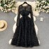 White Moonlight Qianjin Style Dress, High end Luxury and Small Crowd Perspective Lace Mesh Cake Skirt, High end Dress for Women