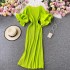 French Kikyu Fairy Super Immortal Forest Style Ruffle Edge Flare Sleeves Hundred pleats Dress Floor Sweeping Flare Elegant Long Dress