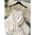 French gentle style suspender dress for women's summer new sweet and colorful bow embroidered mid length holiday dress