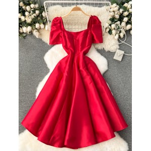 French court style dress, high-end, light luxury, niche, three-dimensional A-line large display, banquet, small dress, temperament, dress for women