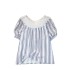 Artistic atmosphere, wearing women's shirts in the summer of 2024, trendy and youthful, with loose and versatile bubble sleeves and striped tops