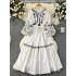 Bohemian vacation style dress for women's travel wear, sweet and western-style embroidery, loose waist, large hem, long skirt