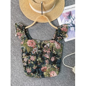 Palace style western-style small tank top for women with a sense of luxury, slim fit, versatile French top, retro jacquard, unique vacation shirt