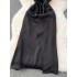 Yamamoto style dark black one shoulder dress for women in summer sexy, sweet and spicy, irregular feather design, pure desire long skirt