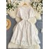 French gentle style dress for women, light luxury embroidery, sequin flowers, slim fit, medium length, high-end feeling, thousand gold style dress