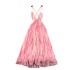 Beach vacation outfit for women, fairy high-end atmosphere, sexy backless high waisted chiffon suspender long dress