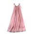 Beach resort style dress for women, French sweet hanging neck, sleeveless loose fairy dress for tourism photography, camisole long dress