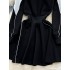 2024 New Early Spring Dress Women's Design Feel Contrast Color Splicing Slim Fit Short A-line Korean Leisure Guard Dress