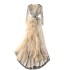 European and American foreign trade high-end banquet dress, high-end light luxury, niche three-dimensional mesh long dress, sequin dress for women