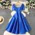 French court style dress, high-end, light luxury, niche, three-dimensional A-line large display, banquet, small dress, temperament, dress for women