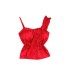 European and American Instagram Hot and Spicy Small Tank Top for Women's High end Western style Wooden Ear Edge Spliced Bra and Hanging Strap Small Shirt for Women's Outwear