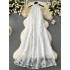White Moonlight Qianjin Wind Dress Women's French High end Sleeveless Hanging Neck 3D Flower Loose Dress Holiday Dress