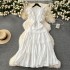 French haute couture dress for women 2024 new heavy industry embroidered ruffle edge slim fit long vacation first love dress