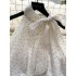French retro polka dot sweet bow collar sexy off shoulder hanging neck chiffon top for women 2024 new tank top trend