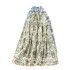 Bohemian vintage tassel skirt for women's 2024 new fashionable vacation style printed mid length A-line skirt