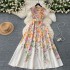 Fanhua series vacation dress for women's summer wear, new high-end socialite temperament, waist length sleeveless French long dress