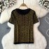 Spring New Sexy and Light Mature Style, Vintage Long sleeved Short Style, Embroidered Open Navel, Underlay Lace Top