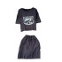 Summer Sports and Leisure T-shirt Set Skirt 2024 New Short sleeved Off the waist Top Drawstring Half length Short Skirt Two piece Set