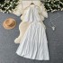 Korean Sweetheart Set Women's High end Flower Hanging Neck Strap Top+High Waist Large Swing Half skirt Pure Desire Set