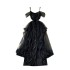 High end elegant dress, female niche, socialite style, one shoulder strap, mesh patchwork, sequin split long dress