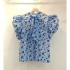 Dotted sleeveless chiffon shirt top for women, Korean casual versatile top