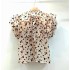 Dotted sleeveless chiffon shirt top for women, Korean casual versatile top