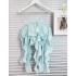 2024 vacation style hanging neck pleated ruffled long sleeved shirt for women's summer new high-end temperament off the shoulder top