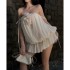 2024 new three-dimensional flower strapless fluffy cloud skirt with waist cinching pure desire dress