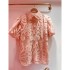 French socialite petite style short sleeved lace shirt, women's high-end top, chic shirt