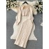 French Pure Desire Gentle Style Knitted Set Women's Long Sleeve Hoodie Strap Tank Top+Hip Wrapping Half Skirt 3-Piece Set Trendy