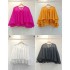 2024 Summer Dress Sweet Girl Chiffon Shirt Loose Long Sleeve Sunscreen Shirt Super Fairy Style Doll Shirt Top for Women