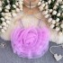 Summer outfit for women, sweet and spicy, traveling on the streets, camisole tank top, high-end feeling, organza flower strapless French top