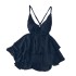 Ins mini dress dress V-neck sexy backless cross suspender high waist slimming A-line fluffy skirt fairy dress