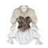 2022 Spring/Summer New Design Retro Pattern Strap Waist Small Vest Medium Long A-line Puffy Shirt Skirt