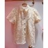 French socialite petite style short sleeved lace shirt, women's high-end top, chic shirt