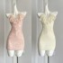 07/16 20:00 Your Lazy Llan Illusion Rose Romantic Two Color Hanging Neck Lace Dress