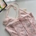 07/16 20:00 Your Lazy Llan Illusion Rose Romantic Two Color Hanging Neck Lace Dress