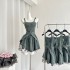 THE FUTURE Original Rose Denim Dress for Women in Summer 2024 New Look, Slim and Spicy Girl Strap Skirt, High End