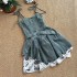 THE FUTURE Original Rose Denim Dress for Women in Summer 2024 New Look, Slim and Spicy Girl Strap Skirt, High End