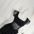 Suuuicee Ballet Black Mesh Perspective Sexy Short Sleeve Dress with Concealed Waist Splicing Pure Desire Short Skirt