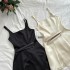 Avenement/Two tone temperament satin skirt/High end feeling waist cinching slimming camisole dress for women's puffy dress