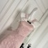 Pink camisole jumpsuit short skirt for women in summer, sweet and girlish style, high waisted birthday dress