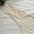 From a moment of white satin U-neck camisole dress for women's summer temperament, high-end fish tail long skirt